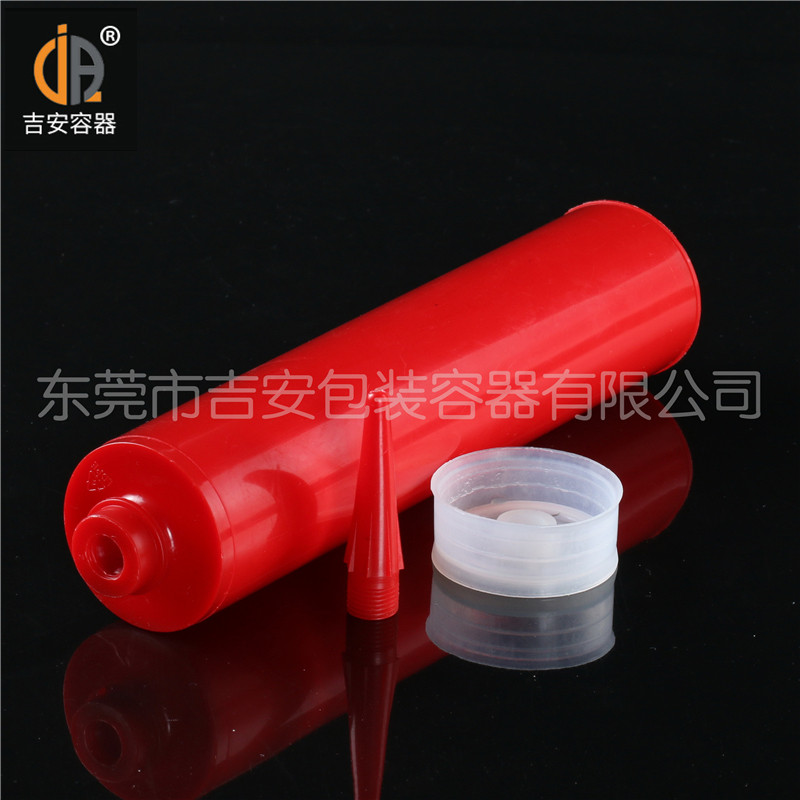 吉安容器300ml紅色硅膠瓶產品細節